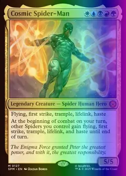 MTG Magic the Gathering Cosmic Spider-Man (127/314) Marvel's Spider-Man LP FOIL - Image 1