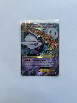 Pokemon M Mega Mewtwo EX Ultra Rare Holo TCG Card 63/162 - Image 1