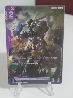 Gundam Barbatos 1st Form GD02-054 Legendary Rare Duel Impact NM Gundam Card Game - Image 1