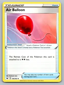 Pokemon TCG SWSH01: Sword & Shield Base Set Air Balloon 156/202 - Image 1