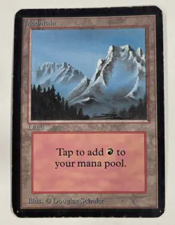 Mountain (B) Alpha MP Moderate Play MTG Magic The Gathering 1.5 - Image 1