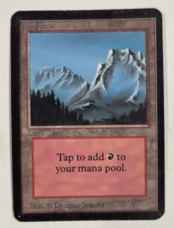 Mountain (B) Alpha MP Moderate Play MTG Magic The Gathering 1.2 - Image 1