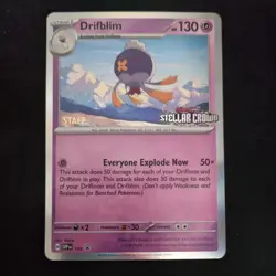 Drifblim SVP 135 Pokemon Stellar Crown Prerelease STAFF Promo - Image 1