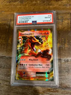 POKEMON 2016 XY Evolutions CHARIZARD EX #12 PSA 8 RARE 2 - Image 1