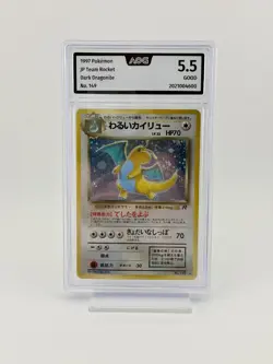 POKEMON DARK DRAGONITE RARE HOLO KARTE NO.149 JAPANISCH AOG 5.5 GRADED SLAB - Image 1