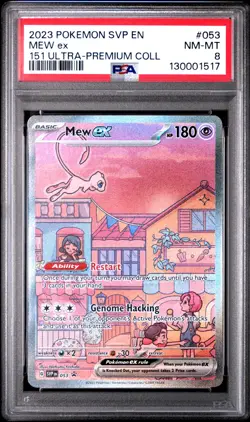 2023 POKEMON SVP EN-SV BLACK STAR PROMO #053 MEW EX PSA 8 - Image 1