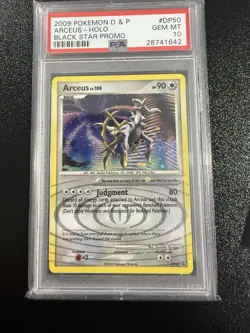 Pokemon TCG Arceus Holo Black Star Promo DP 50 PSA 10 Gem Mint 2009 - Image 1
