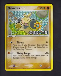 Makuhita 65/107 Reverse Holo Stamped - Pokemon TCG ex Deoxys - Image 1