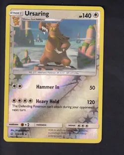 Ursaring 172/236 Rare Cosmic Eclipse Pokemon Reverse Holo Near Mint - Image 1