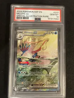 2024 POKEMON SSP EN-SURGING SPARKS SPECIAL ILLUSTRATION RARE MILOTIC EX PSA 10 - Image 1