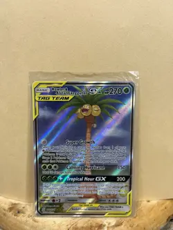 Rowlet & Alolan Exeggutor GX 215/236 Secret Rare Full Art Holo UM 2019 - Image 3
