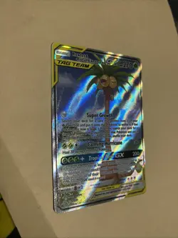 Rowlet & Alolan Exeggutor GX 215/236 Secret Rare Full Art Holo UM 2019 - Image 5