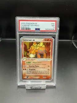 2005 POKEMON EX EMERALD #92 CAMERUPT EX-HOLO PSA 7 - Image 1