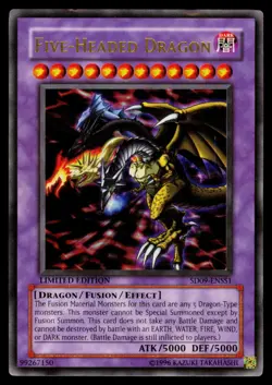 Five-Headed Dragon - SD09-ENSS1 LP Structure Deck Dinosaur's Rage YuGiOh Limited - Image 1