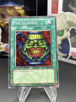 Yu-Gi-Oh! Pot of Greed SD1-EN015 1st Edition Structure Deck: Dragon's Roar - Image 1