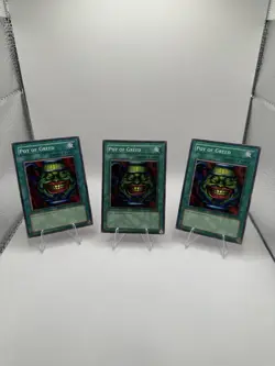Konami Yu-Gi-Oh! Pot of Greed SD3-EN019 SD1-EN015 SYE-040 1st Edition Set of 3 - Image 1
