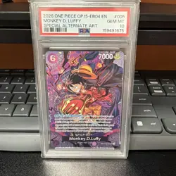 2026 One Piece Adventure on Kami's Island Monkey.D.Luffy Alt Art ST26-005 PSA 10 - Image 1