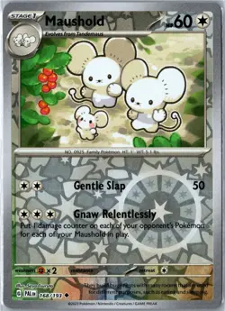 Pokemon Card - Maushold Paldea Evolved 168/193 2023 Uncommon Reverse Holo NM - Image 1