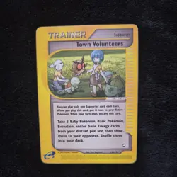 LP TOWN VOLUNTEERS 136/147 POKEMON CARD (AQUAPOLIS SET) - Image 1