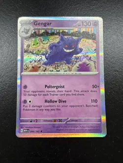 Pokemon Gengar TCG Holo Card 94/165 Scarlet & Violet 151 - Image 3