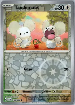 Pokemon Card - Tandemaus Scarlet & Violet 159/198 2023 Common Reverse Holo NM - Image 1