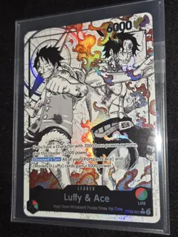 ST30-001 -Luffy & Ace Leader Alternate Art (Parallel) ENGLISH Full Art 6000 CARD - Image 2