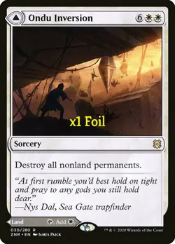 MTG Foil Zendikar Rising ZNR Ondu Inversion // Ondu Skyruins MINT - Image 1
