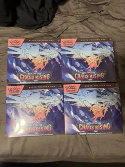 Pokemon Chaos Rising Elite Trainer Box Factory Sealed ETB Lot of 4 - Image 1