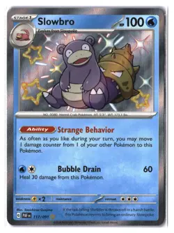 Pokemon TCG: Paldean Fates Slowbro #117 PAF Shiny Rare EN - Image 1