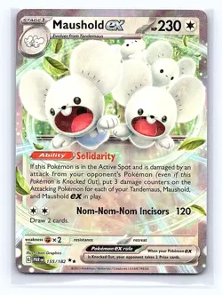 Maushold ex 155/182 Double Rare Paradox Rift Pokemon Near Mint - Image 1