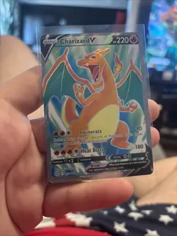 Pokemon Charizard V Full Art 153/172 BRS Brilliant Stars NM - Image 1