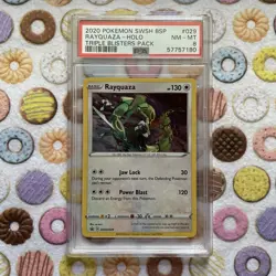 PSA NM-MT 8 Rayquaza Pokemon 2020 Black Star Promos SWSH029 - Image 1