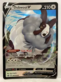 Dubwool V SWSH049 - Ultra Rare - Sword & Shield Promo Pokemon Card MINT - Image 1