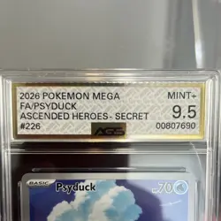 Pokemon TCG Psyduck 226/217 Illustration Rare Ascended Heroes 2026 AGS 9.5 - Image 3