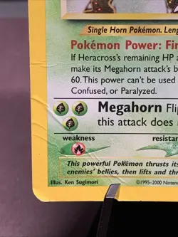 Pokemon TCG Heracross 6/111 Neo Genesis Holo Rare VTG WOTC 2000 HP Creased - Image 2