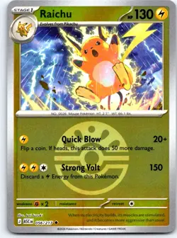 Raichu (Friend Ball) 056/217 Uncommon Ascended Heroes Pokemon Reverse Holo NM - Image 1