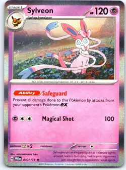 Sylveon 040/131 Holo Rare Prismatic Evolutions Pokemon Holo NM - Image 1