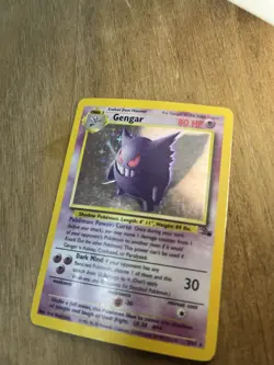 Pokemon Gengar 5/62 Fossil Holo Rare Heavily Played Vintage WOTC - Image 2