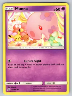 Munna 88/236 Common Unified Minds Pokemon Near Mint - Image 1