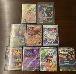 Pokemon TCG 8-Card Holo Full Art Sleeved Lot: Yamper SV039 Zacian V Switch - Image 1