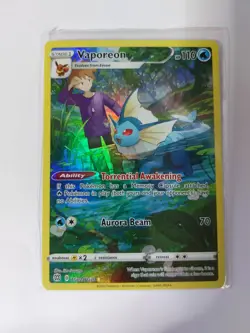 Pokemon TCG Vaporeon Sword & Shield: Brilliant Stars TG02/TG30 Holo Secret Rare - Image 1