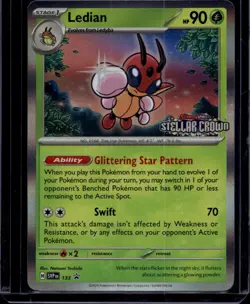 Pokemon TCG Ledian 133 Scarlet & Violet Prerelease Staff Promo NM - Image 1