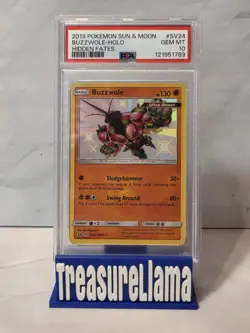 Pokemon TCG Hidden Fates ~ Buzzwole #SV24 Shiny Holo Rare ~ PSA 10 GEM MINT - Image 1