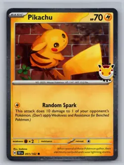 Pikachu (Cosmos Holo) 051/162 NM Temporal Forces Pokemon - Image 1