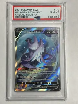 Pokemon Galarian Articuno V Full Art 170/198 Chilling Reign Holo PSA 10 - Image 1