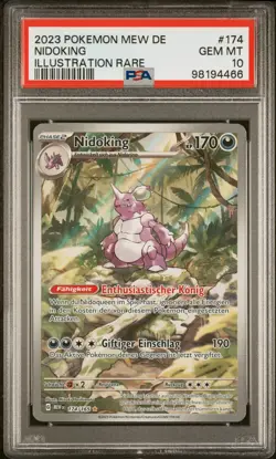 2023 Pokemon 151 Nidoking PSA 10 Gem Mint #174 Deutsch - Image 2