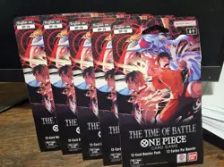 One Piece CCG OP-16 The Time Of Battle Sleeved Booster Packs English - Lot of 5! - Image 1
