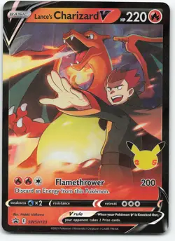 Lance's Charizard V - SWSH133 Holo Promo SWSH: Sword & Shield Promo NM Pokemon - Image 1