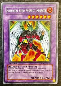 Yu-Gi-Oh! Elemental Hero Phoenix Enforcer DP05-EN012 2007 Rare 1st Edition NM - Image 1