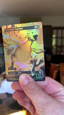 Traveling Chocobo-Final Fantasy-Gold Neon Ink-Novelty- Altered Card-Watch Video! - Image 2